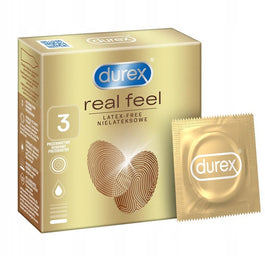 Durex Durex prezerwatywy bez lateksu Real Feel 3 szt bezlateksowe