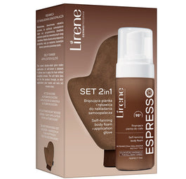 Lirene Perfect Tan zestaw Self-Tanning Body Foam brązująca pianka 150ml + Application Glove rękawica do nakładania samoopalacza