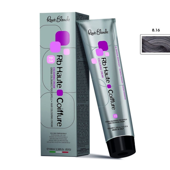 Renee Blanche Haute Coiffure farba do włosów 8.16 Jasny Blond Srebrnoszary 100ml