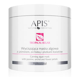 APIS Tropical Relax wyciszająca maska algowa z jaśminem orchideą z płatkami kwiatów 200g