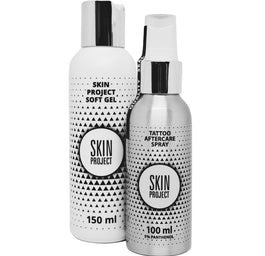 Skin Project Zestaw Soft Gel żel nawilżający do tatuażu 150ml + Tattoo Aftercare Spray emulsja do tatuażu 100ml