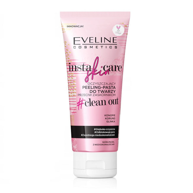 Eveline Cosmetics Insta Skin Care oczyszczający peeling-pasta do twarzy przeciw zaskórnikom 75ml