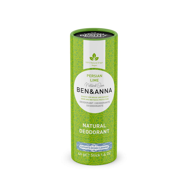 Ben&Anna Natural Soda Deodorant naturalny dezodorant na bazie sody sztyft kartonowy Persian Lime 40g