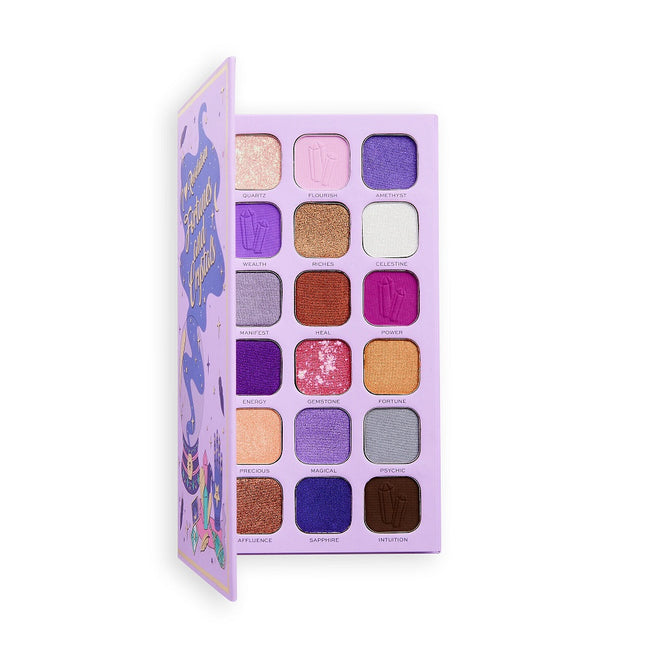 Makeup Revolution I Heart Revolution Book Of Spells Eyeshadow Palette paleta cieni do powiek Fortunes and Crystals 18g