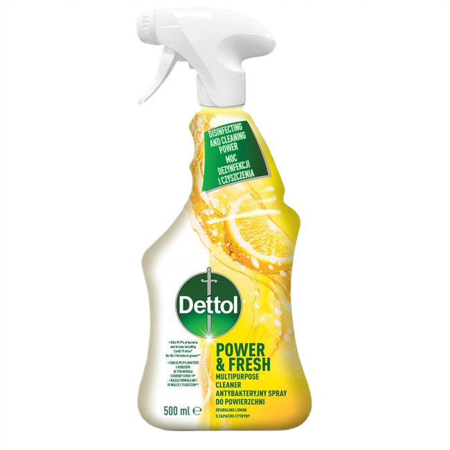 Dettol Power & Fresh antybakteryjny spray do powierzchni Cytryna 500ml