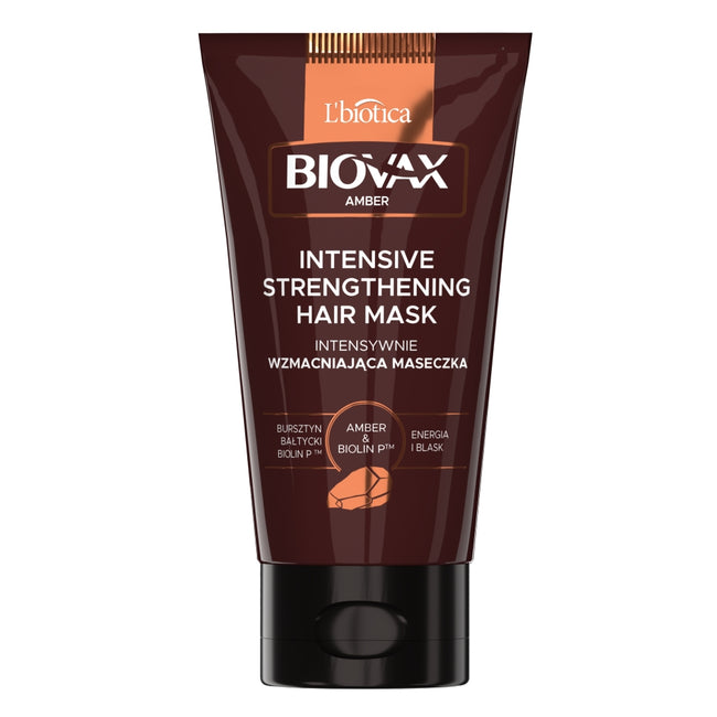 BIOVAX Glamour Amber maseczka intensywnie wzmacniająca Bursztyn bałtycki i Biolin 150ml