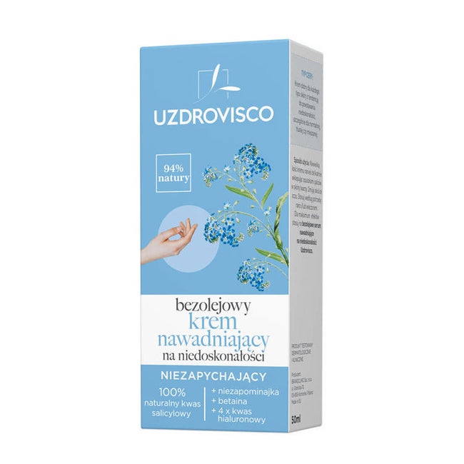 UZDROVISCO Bezolejowy krem nawadniający na niedoskonałości 50ml