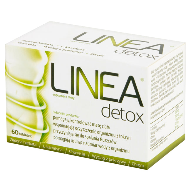 Linea Detox suplement diety wspomagający kontrolę masy ciała 60 tabletek