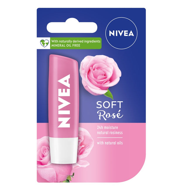 Nivea You Got This zestaw Fresh Rose Touch antyperspirant w kulce 50ml + Fresh Blends Malina i Borówka żel pod prysznic 300ml + Soft Rose pomadka do ust 4.8g + Rose Touch pianka oczyszczająca do twarzy 150ml + kosmetyczka