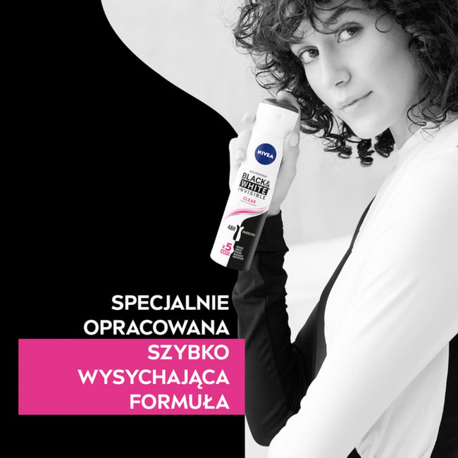 Nivea Black&White Invisible Clear antyperspirant spray 250ml