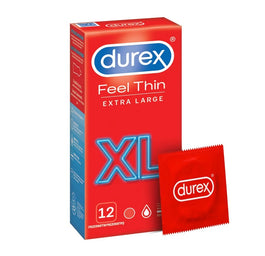 Durex Feel Thin Extra Large XL prezerwatywy lateksowe 12 szt