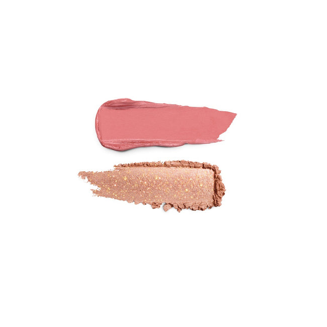 KIKO Milano Eyes & Lips Set zestaw pomadka o wysokiej trwałości 01 Natural Rose 6ml + metaliczny cień do powiek 03 1.6g