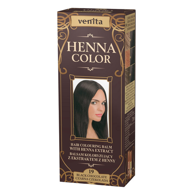 Venita Henna Color balsam koloryzujący z ekstraktem z henny 19 Czarna Czekolada 75ml