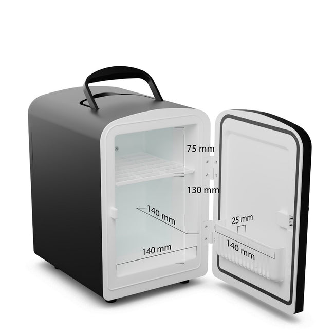 Fluff Cosmetics Fridge lodówka kosmetyczna ze srebrnym logo Czarna Matowa