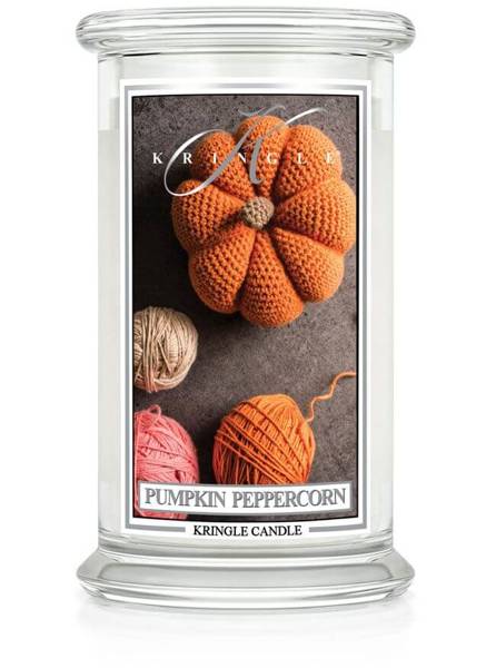 Kringle Candle Duża świeca zapachowa z dwoma knotami Pumpkin Peppercorn 623g