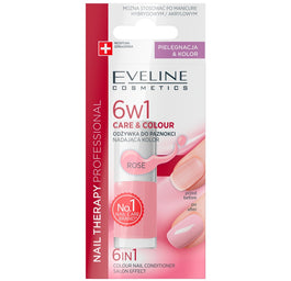 Eveline Cosmetics 6w1 Care&Colour odżywka do paznokci nadająca kolor Rose 5ml