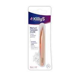 KillyS Nail Art Tweezer pęseta do zdobień paznokci Rose Gold