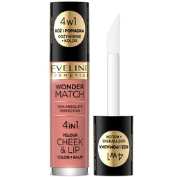 Eveline Cosmetics Wonder Match Velour Cheek&Lip róż i pomadka w płynie 01 4.5ml