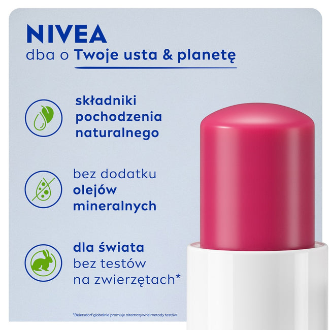 Nivea Minnie Mouse Disney Edition pielęgnująca pomadka do ust 4.8g