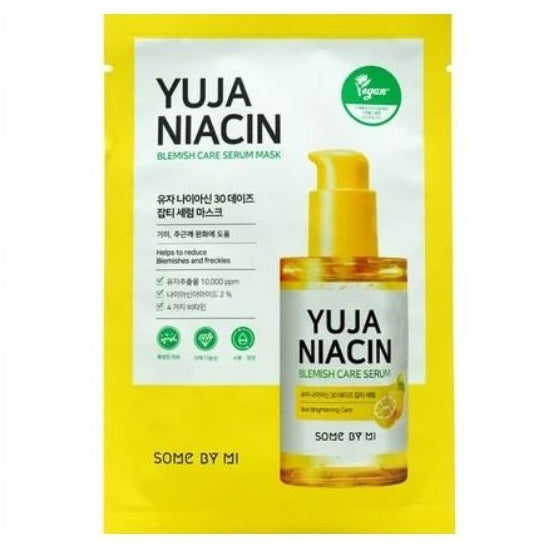 Some By Mi Yuja Niacnin Blemish Serum Mask rozjaśniająca maska do twarzy 25g