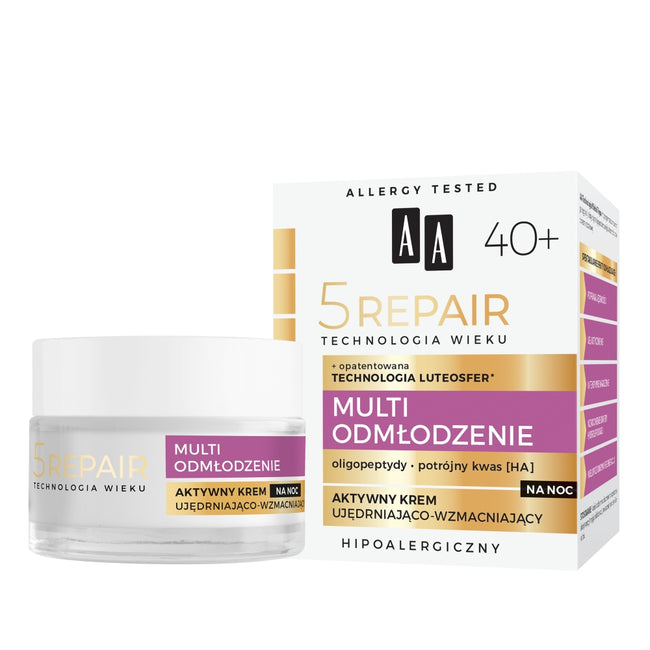 AA Technologia Wieku 5Repair 40+ Multi Odmłodzenie krem na noc ujędrniająco-wzmacniający 50ml