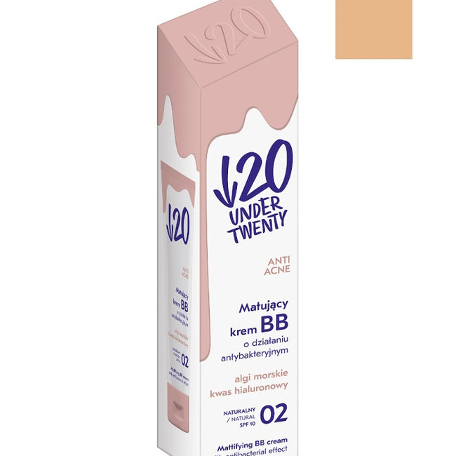 Under Twenty Anti Acne matująco-antybakteryjny krem BB 02 Naturalny 60ml
