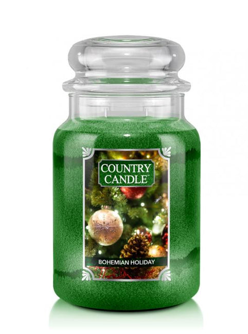 Country Candle Duża świeca zapachowa z dwoma knotami Bohemian Holiday 680g