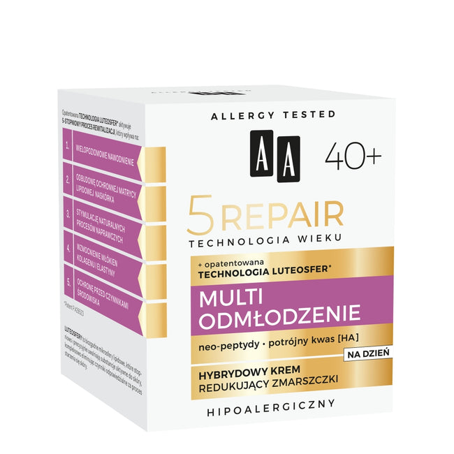 AA Technologia Wieku 5Repair 40+ Multi Odmłodzenie krem na dzień redukujący zmarszczki 50ml