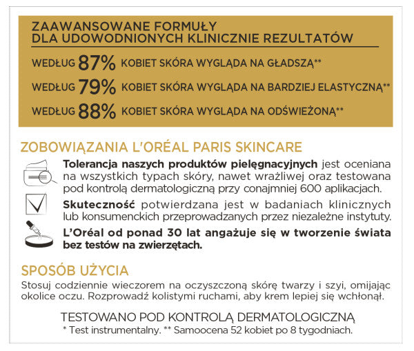 L'Oreal Paris Ekspert Wieku 40+ przeciwzmarszczkowy krem nawilżający na noc 50ml