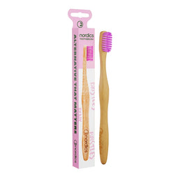 Nordics Bamboo Toothbrush bambusowa szczoteczka do zębów Pink