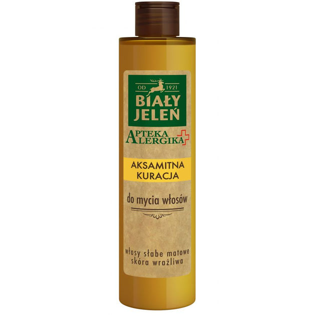 Biały Jeleń Apteka Alergika aksamitna kuracja do mycia włosów 250ml