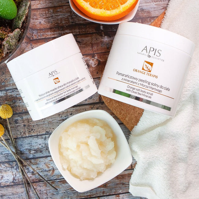 APIS Orange Terapis naturalne masło shea do masażu ciała z marokańskim olejkiem arganowym i ekstraktem z pomarańczy 200g