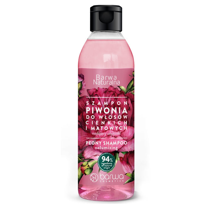 Barwa Naturalna szampon do włosów cienkich i matowych Piwonia 300ml