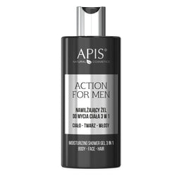 APIS Action For Men nawilżający żel do mycia ciała 3w1 300ml