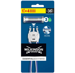 Wilkinson Essentials 3 Hybrid maszynka do golenia dla mężczyzn i 4 wkłady
