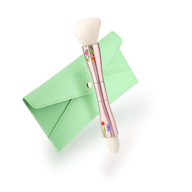 KIKO Milano Days In Bloom Flowery Brush Set zestaw wielofunkcyjny pędzel 4w1 i etui