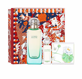 Hermes Un Jardin Sur Le Nil zestaw woda toaletowa spray 100ml + woda toaletowa 7.5ml + perfumowane mydło w kostce 50g