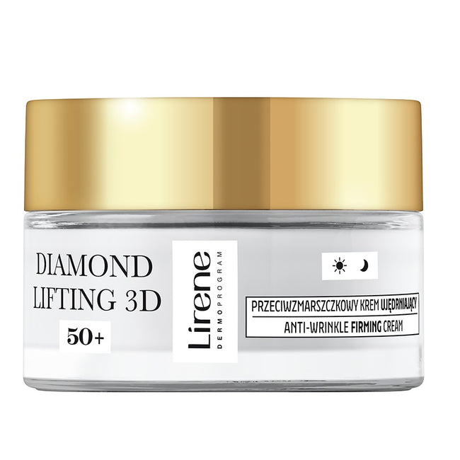 Lirene Diamentowy Lifting 3D przeciwzmarszczkowy krem ujędrniający 50+ 50ml
