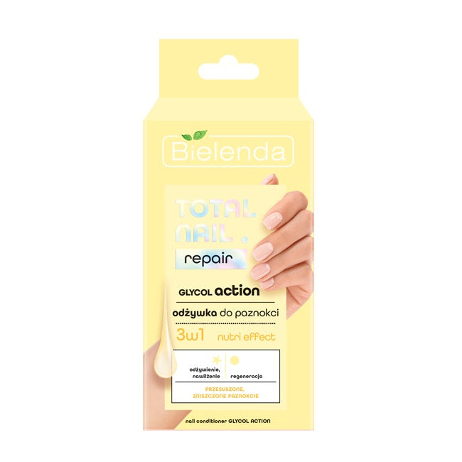 Bielenda Total Nail Repair odżywka do paznokci Glycol Action 3w1 10ml
