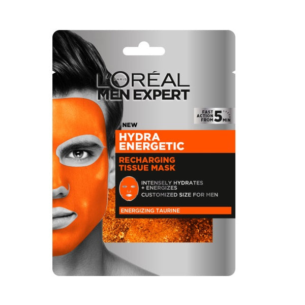 L'Oreal Paris Men Expert Hydra Energetic Recharging Tissue Mask energetyzująca maska w płachcie