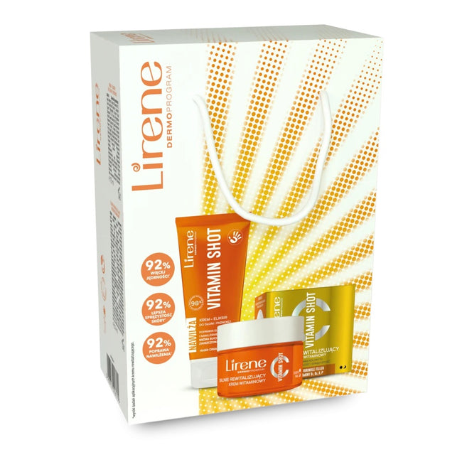 Lirene Vitamin Shot zestaw krem rewitalizujący 50ml + krem do rąk 75ml