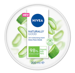 Nivea Naturally Good Cream krem do ciała twarzy i rąk z organicznym aloesem 200ml