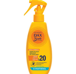 Dax Sun Nawilżająca emulsja do opalania w sprayu z D-pantenolem SPF20 200ml
