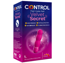 Control Velvet Secret ministymulator do stref intymnych o ergonomicznym kształcie
