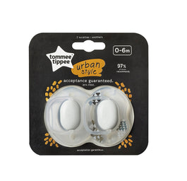 Tommee Tippee Urban smoczek uspokajający 0-6m Neutral 2szt