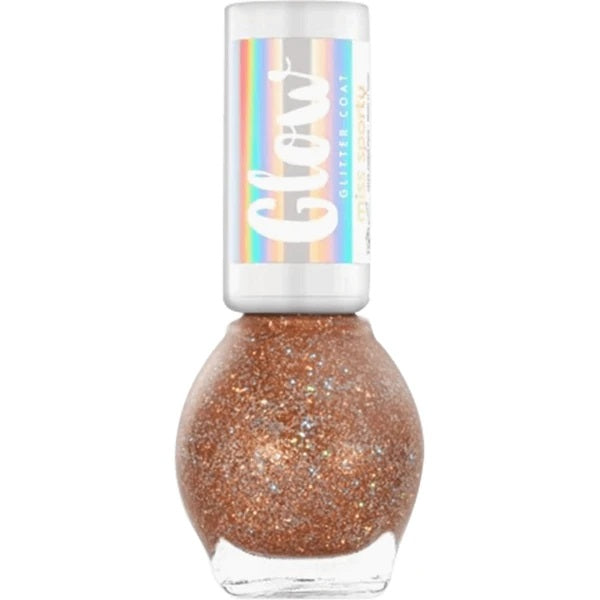 Miss Sporty Glow Glitter Coat lakier do paznokci 040 Golden Warmth 7ml