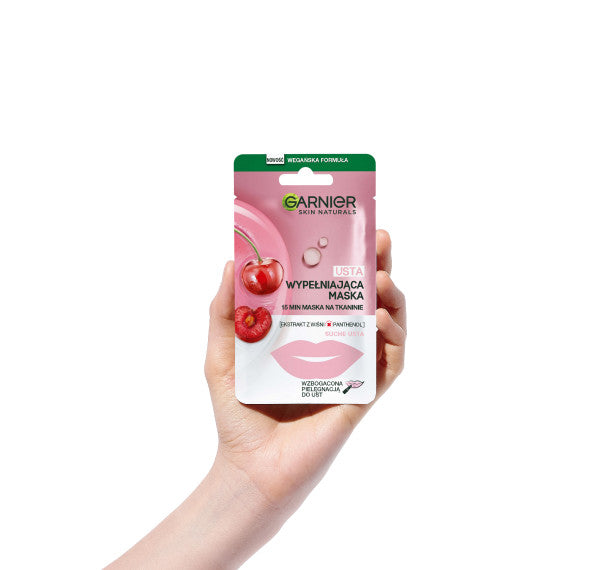 Garnier Skin Naturals wypełniająca maska do ust na tkaninie 5g