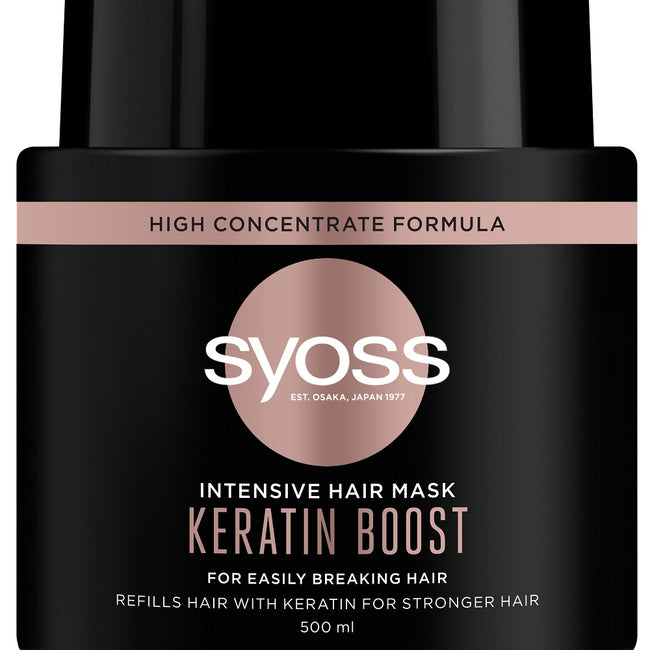 Syoss Intensive Hair Mask Keratin Boost intensywnie regenerująca maska do włosów bardzo łamliwych 500ml