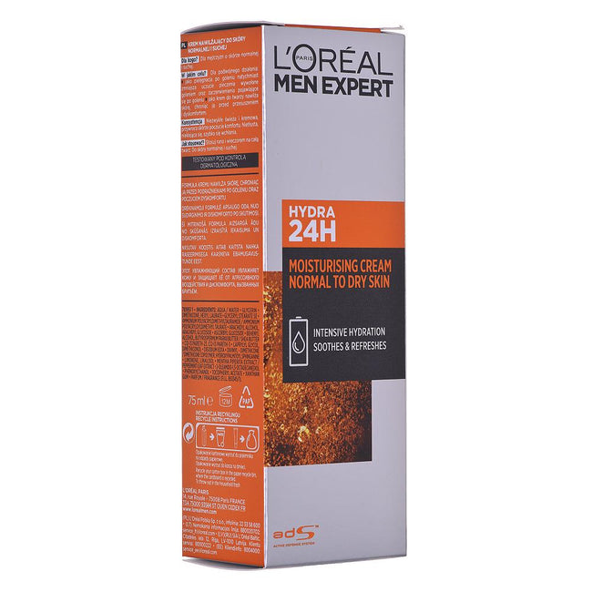 L'Oreal Paris Men Expert Hydra 24H krem nawilżający do skóry normalnej i suchej 75ml