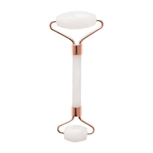 Fluff Roller do masażu twarzy Biały Jadeit